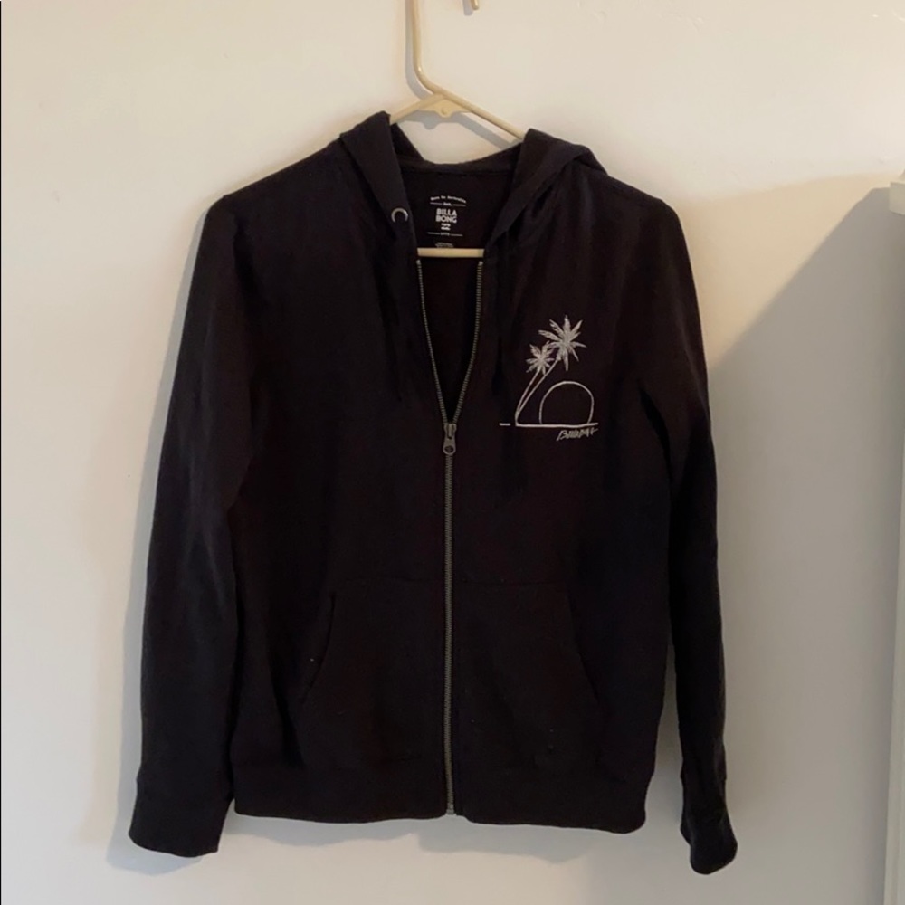Billabong black full zip hoodie